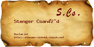 Stenger Csanád névjegykártya