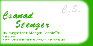 csanad stenger business card